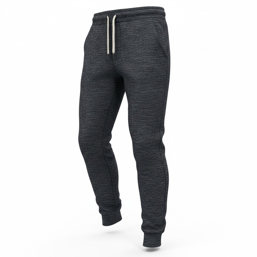 American Eagle Men Navy Blue Marled Drawstring Joggers Sz LT Gorpcore Athleisure